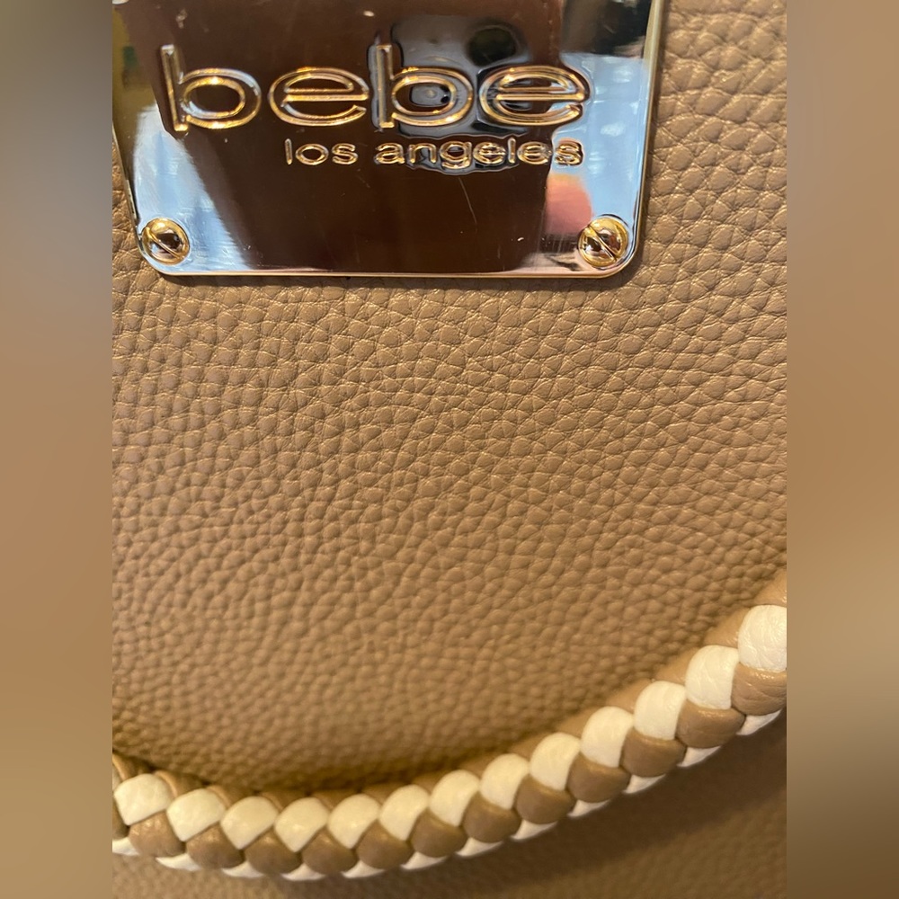 BEBE LOS ANGELES SATCHEL PEBBLED LEATHER - Picture 13 of 13